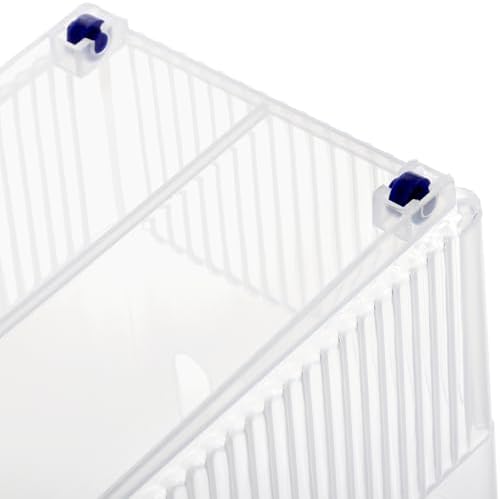 Peohud 3 Pack Freezer Organizer Bins with Wheels, Clear Plastic Pantry