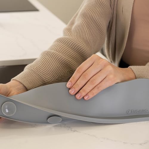 TYOARO Sink Splash Guard Behind Faucet for Kitchen, Silicone Non-Slip