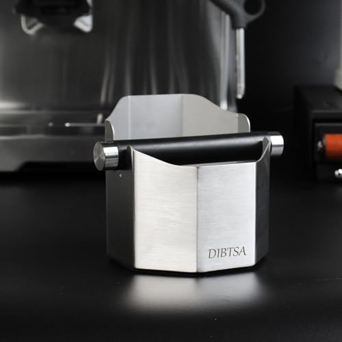 DIBTSA Espresso Knock Box, with Removable Knock Bar and Non-Slip