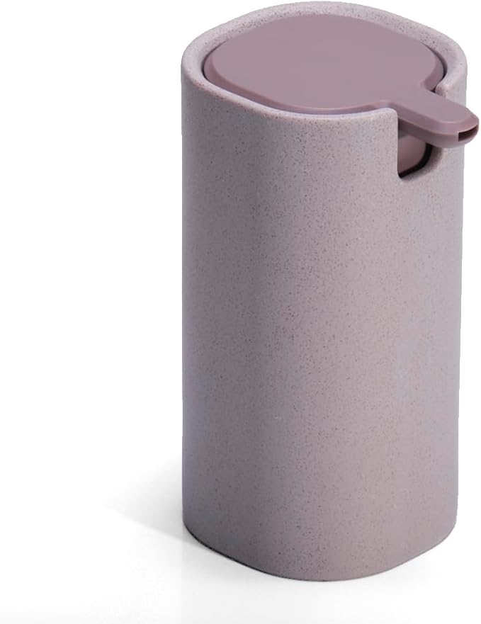 LINE+ARC Modern Easy-to-Press Soap Dispenser. No-Rust Cute Bathroom Pink Marble by LINEARC