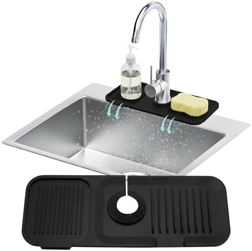14.6” Silicone Faucet Mat For Kitchen Sink, Kitchen Sink Splash Guard