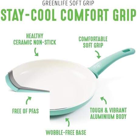 GreenLife 2 Piece (7” & 10”) Ceramic Nonstick Frying Pan Set