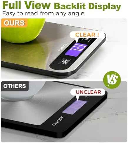 Atogou Food Scale -33lb Digital Kitchen Scale for Food Ounces Grams