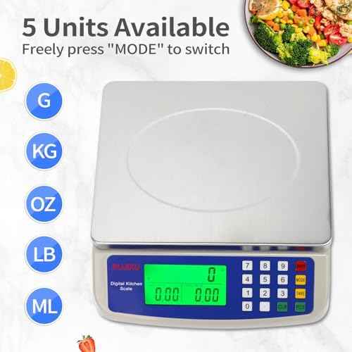 Large Digital Kitchen Scale 30KG Commercial Food Scale 66LB for Baking