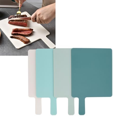 4PCS Plastic Cutting Boards Set Color Coded Chopping Boards with