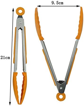 7" Mini Silicone Kitchen Tongs, 3 Pack