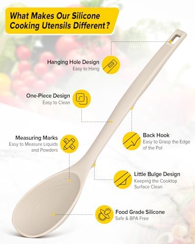 BUNDLEPRO Silicone Cooking Utensil Set, 9-Piece