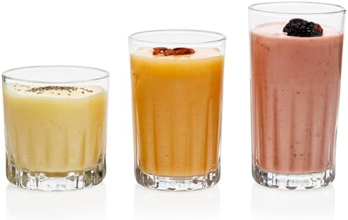 Libbey Brockton Tumbler, Juice and Glasses Drinking Set, Clear