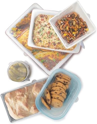 Norpro Reusable Rectangle Silicone Lids, Set of 6