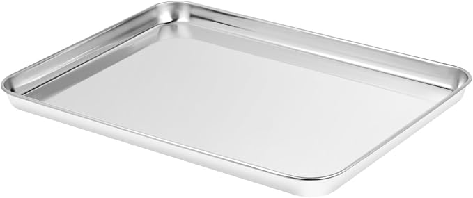 Stainless Steel Baking Sheet Set of 2, Cookie Sheet Baking Sheet Pan - Image 2