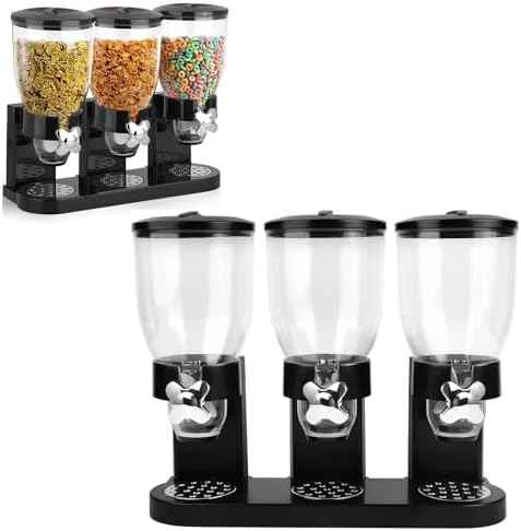 Cereal Containers Storage,3 Pack 2L Large Cereal Dispenser with Rotary Knob
