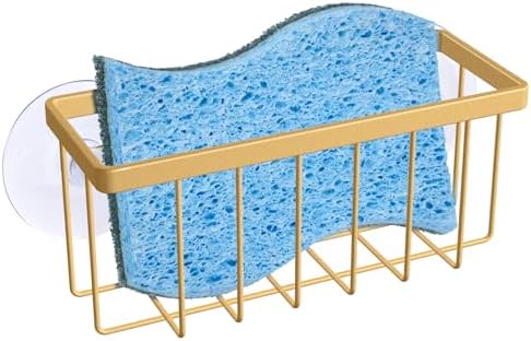 HLOOL Gold Sponge Holder for Kitchen Sink