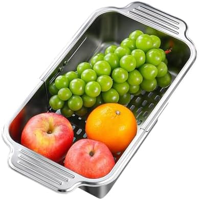 Over The Sink Colander Expandable Washing Colander Basket