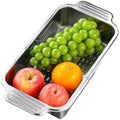 Over The Sink Colander Expandable Washing Colander Basket
