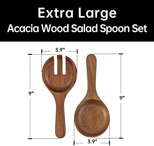 KITEISCAT Extra Large Elegant Ceramic Oval Salad Bowl Set with Premium