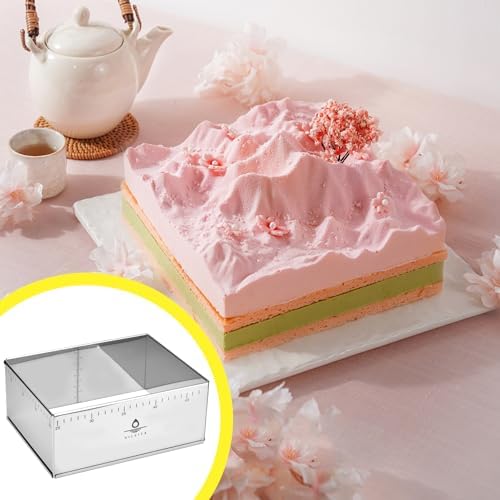 Adjustable Rectangle Mousse Cake Ring Mold - Extendable Stainless