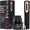 Rechargeable Electric Wine Bottle Opener - Charging Base and Foil