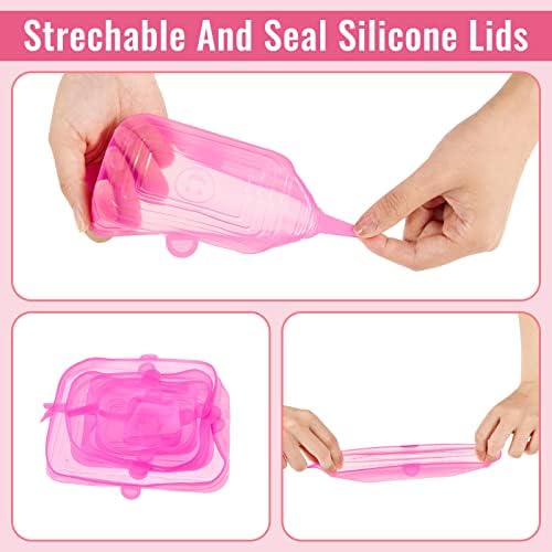 Silicone Stretch Lids, 30 Pieces, 6 Sizes