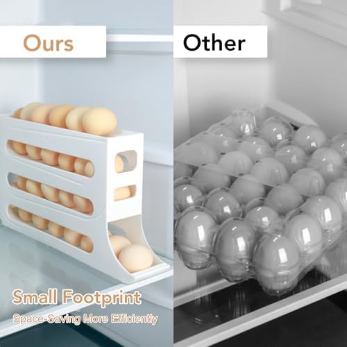 BoxedHome 4-Tier Egg Holder for Fridge, 28 Eggs