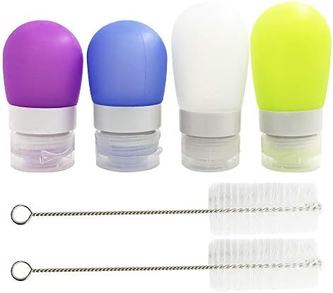 FineGood 4 pcs Squeeze Salad Dressing Bottles, 1.3oz and 2 oz.