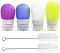 FineGood 4 pcs Squeeze Salad Dressing Bottles, 1.3oz and 2 oz.