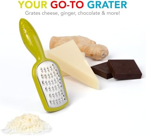 Joie Mini Grater, Handheld Small Shredder with Ergonomic Handle, Ideal