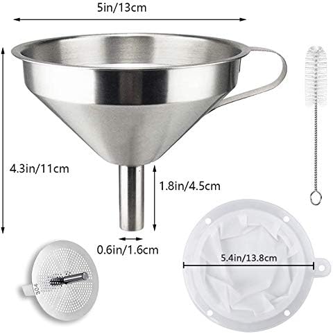 Kitchen Funnel for Filling Bottles, 304 Stainless Steel Food Funnels