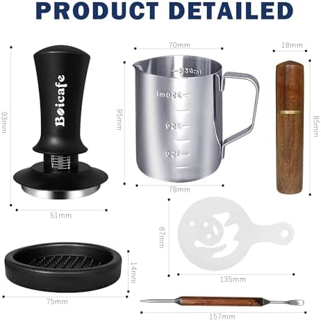 22 PCS 51mm Espresso Accessories Kit, 51mm Spring Loaded Calibrated
