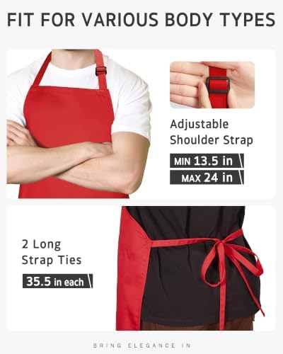 Syntus Chef Apron for Men Women with Pockets, Thick Grilling BBQ Apron