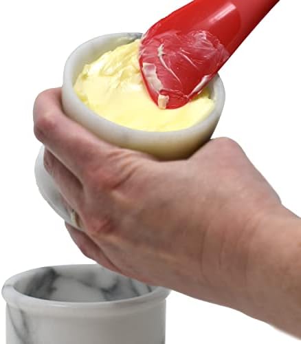 Norpro Marble Butter Keeper,Off-White