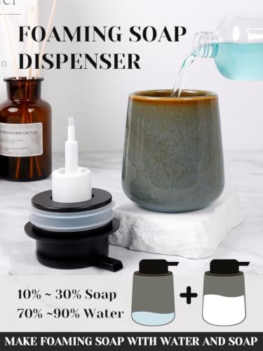 INGOFIN Ceramic Foaming Soap Dispenser -12oz Foam Hand Soap Dispenser