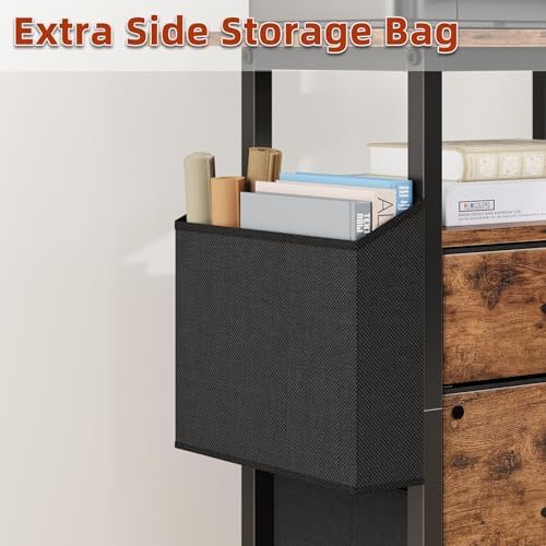 GYIIYUO 2 Drawer File Cabinet 24''W, Mobile Filing Cabinet, Printer