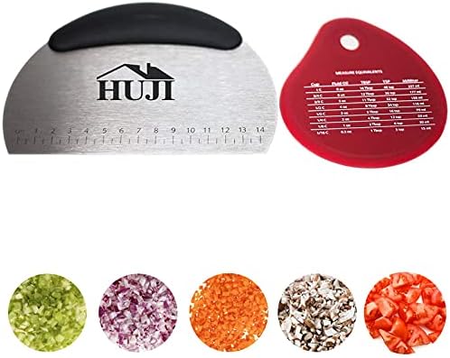 HUJI Stainless Steel Pastry Cutter Chopper Bench Scrapper And Silicone
