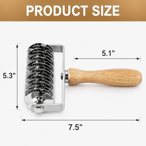 Pastry Lattice Roller Cutter, Stainless Steel Multi-Wheel Dough Cutter