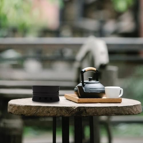 Japanese Ceramic Teapot Warmer with Copper Candleholder Base Tea