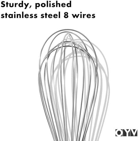 OYV 18/10 Stainless Steel Whisk, Ergonomic Handle, Dishwasher Safe