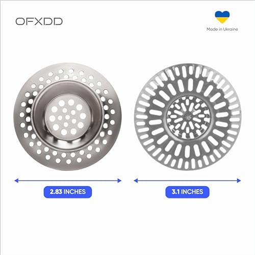 Shower Drain Hair Catchers - Stainless Steel & Plastic Sink Strainers