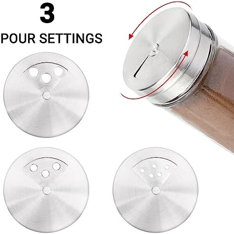 Segarty Spice Jars with Label Set, 3 Pack 4oz Glass Spice Jars with