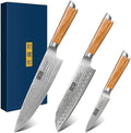 HOSHANHO 3PCS Damascus Kitchen Knife Set