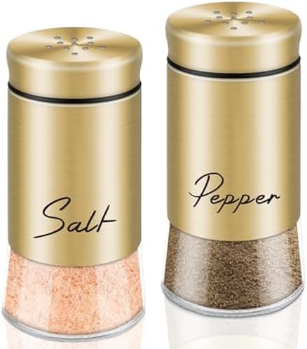 Salt Shaker, Salt and Pepper Shakers Set, 150Ml Glass Refillable Spice