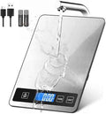 Food Scale, 33lb Rechargeable Kitchen Scale, 1g Precision, Black