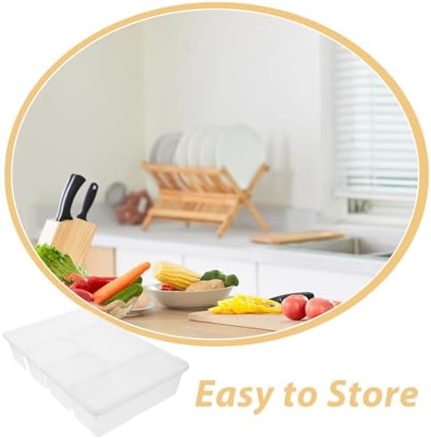 Refrigerator Storage Container with Lid, PP Divided Food Box for