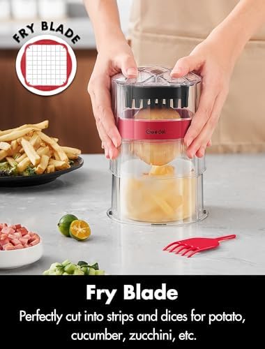 Geedel French Fry Cutter, 3 Blades