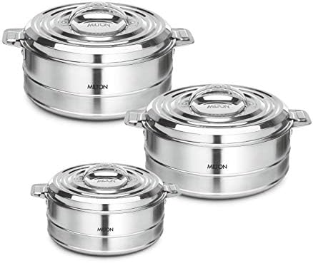 Milton Fortuner 3-Piece Stainless Steel Casserole Set