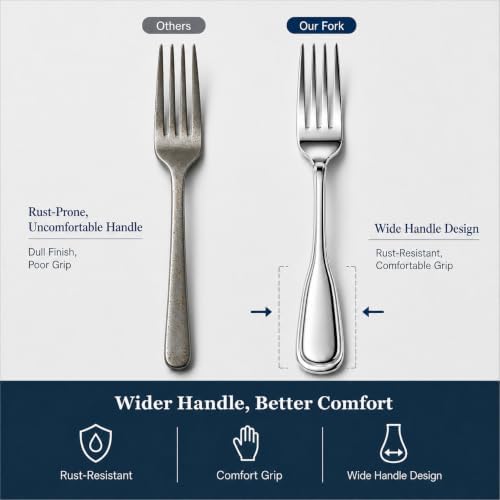 Silverware Set for 8, 40 Piece Utensils Stainless Steel Flatware Set
