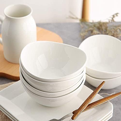 Samsle Porcelain Small Serving Bowls, 10 Ounce Dessert Bowls for Ice