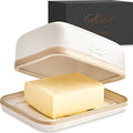 STEINZEIT Butter Dish with Lid (4.9 in x 6.9 in) - Ceramic Butter Dish