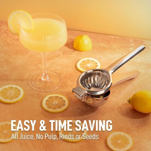 Lemon Squeezer, Large Stainless Steel Citrus Press, Zulay Kitchen