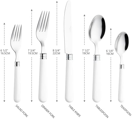 ANNOVA Silverware Set 20 Pieces Cutlery Stainless Steel Colorful Fun