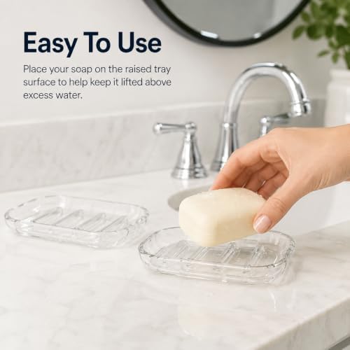 2 Pack Bar Soap Dish Holders